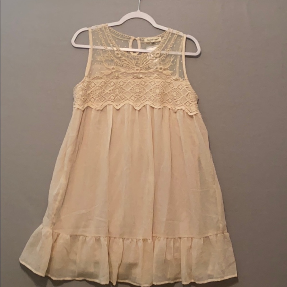 Ivory Crochet Tank Dress